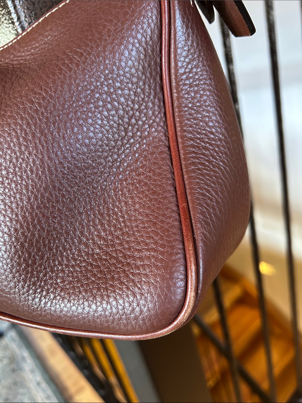 Dooney & Bourke Dark Brown Pebbled Leather Shoulder Bag - Picture 8 of 11